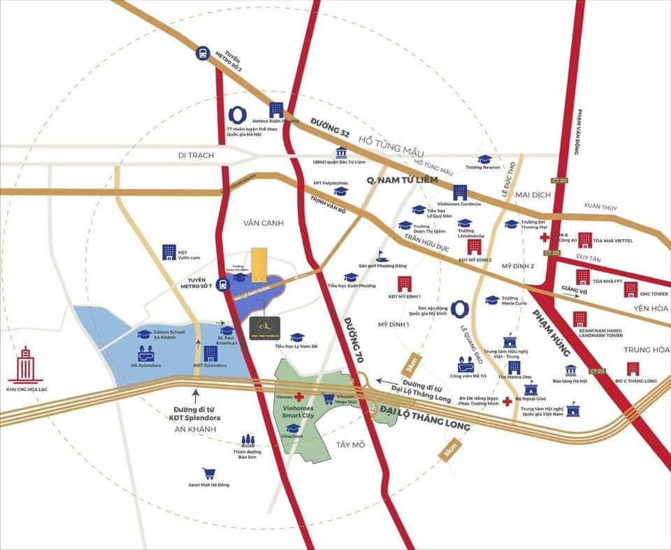 Vị trí Chung cư Moonlight 1 An Lạc Green Symphony