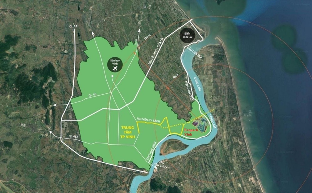 Vị trí Ecopark Vinh Nghệ An