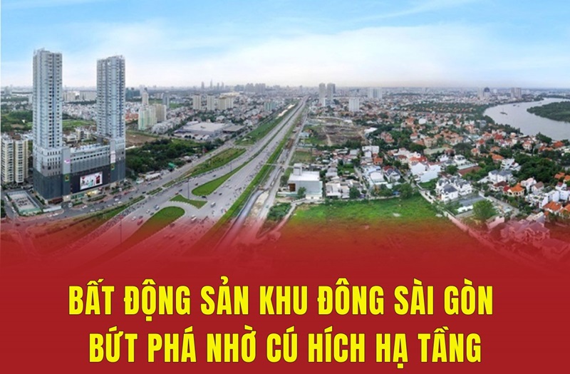 Bất động sản khu Đông Sài Gòn bứt phá nhờ cú hích hạ tầng