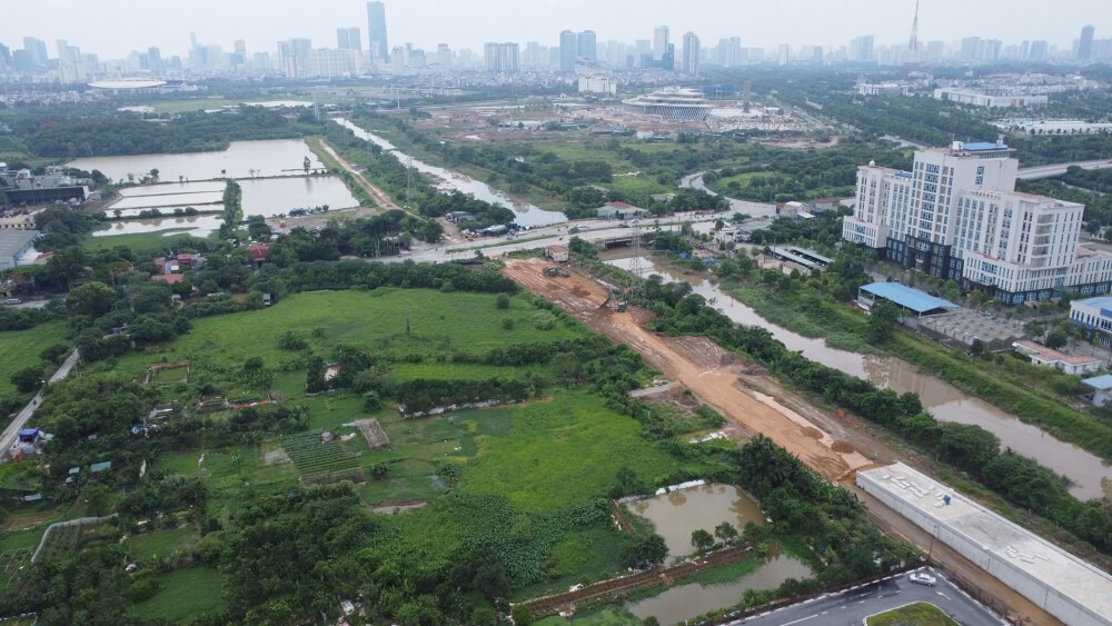 Dự án đường ven sông Cầu Ngà (Nam Từ Liêm, Hà Nội) có chiều dài khoảng 3 km