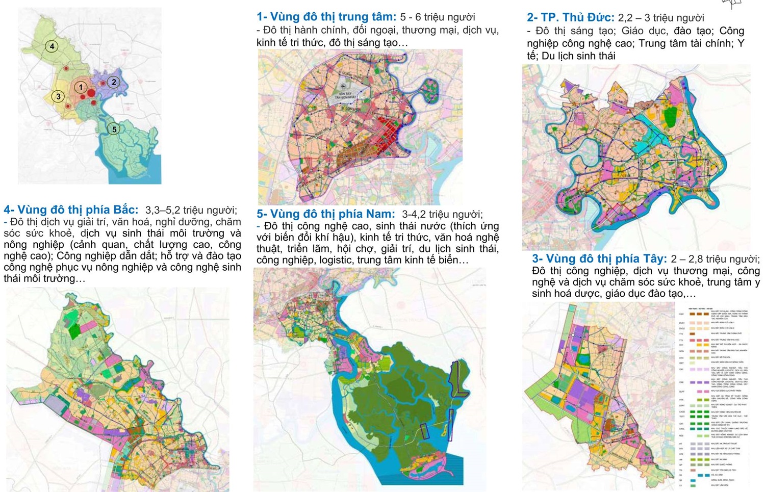 5 PHÂN VÙNG ĐÔ THỊ ĐƯỢC SÀI GÒN PHÁT TRIỂN  