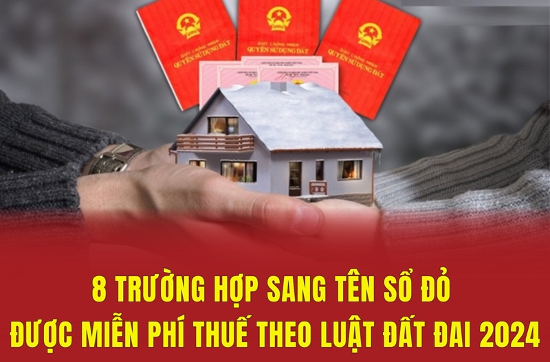 8 trường hợp sang tên sổ đỏ được miễn phí thuế theo Luật Đất đai 2024