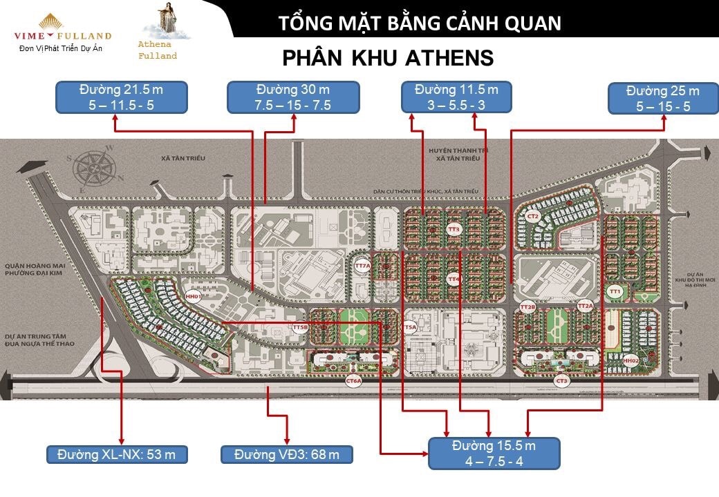 Mặt bằng giới thiệu Khu Đô Thị Tây Nam Kim Giang