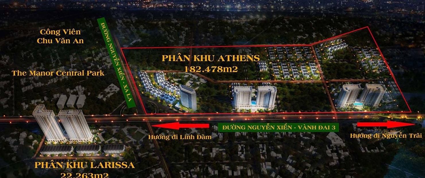 Vị trí Khu Đô Thị Tây Nam Kim Giang