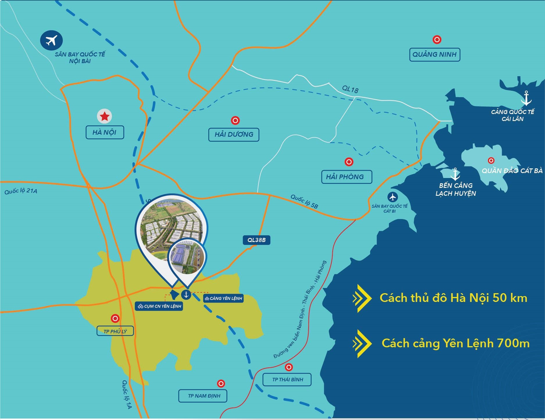 Vị trí Cụm công nghiệp Yên Lệnh, Duy Tiên, Hà Nam