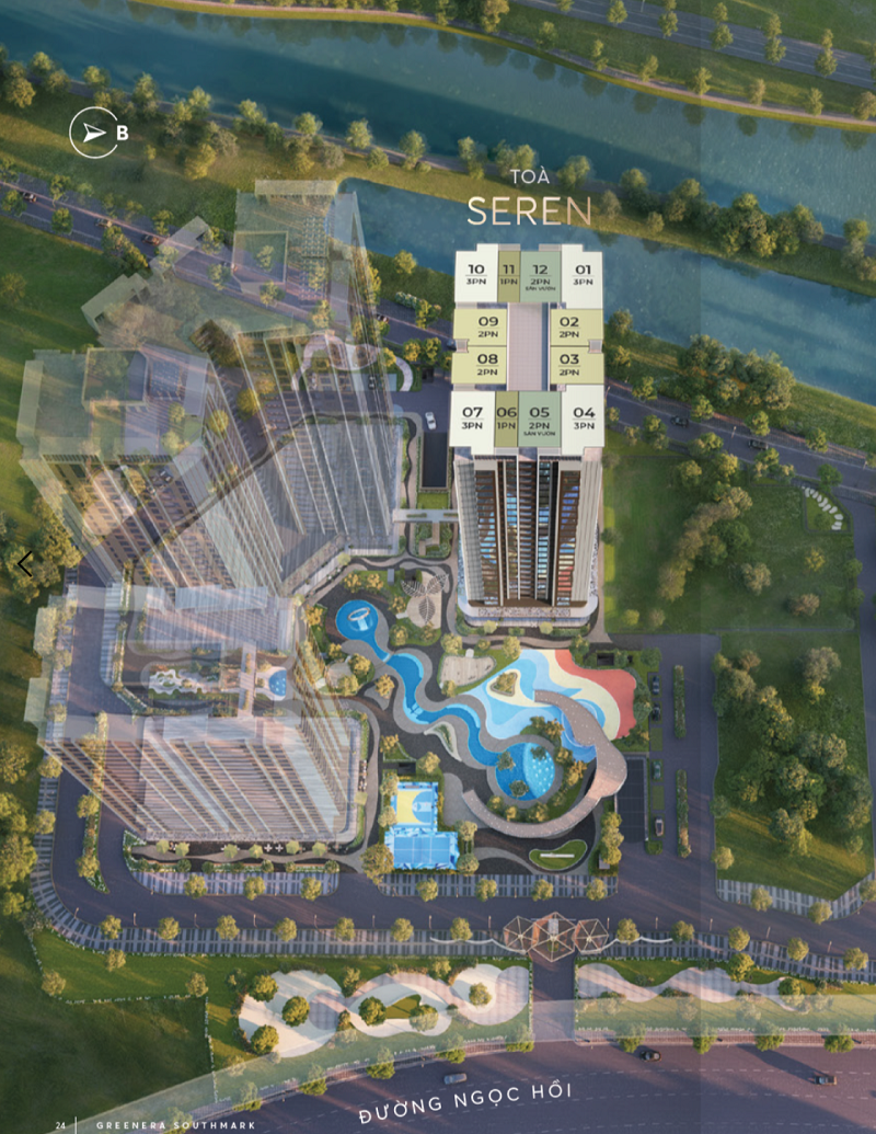 Tòa căn hộ SM3 SEREN Greenera Southmark