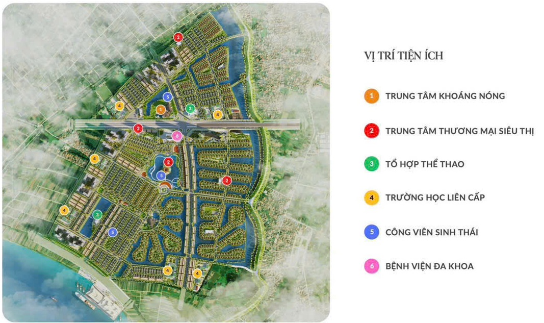 Bản đồ tiện ích Khu đô thị sinh thái Xuân Cầu – Alluvia City (Hưng Yên)