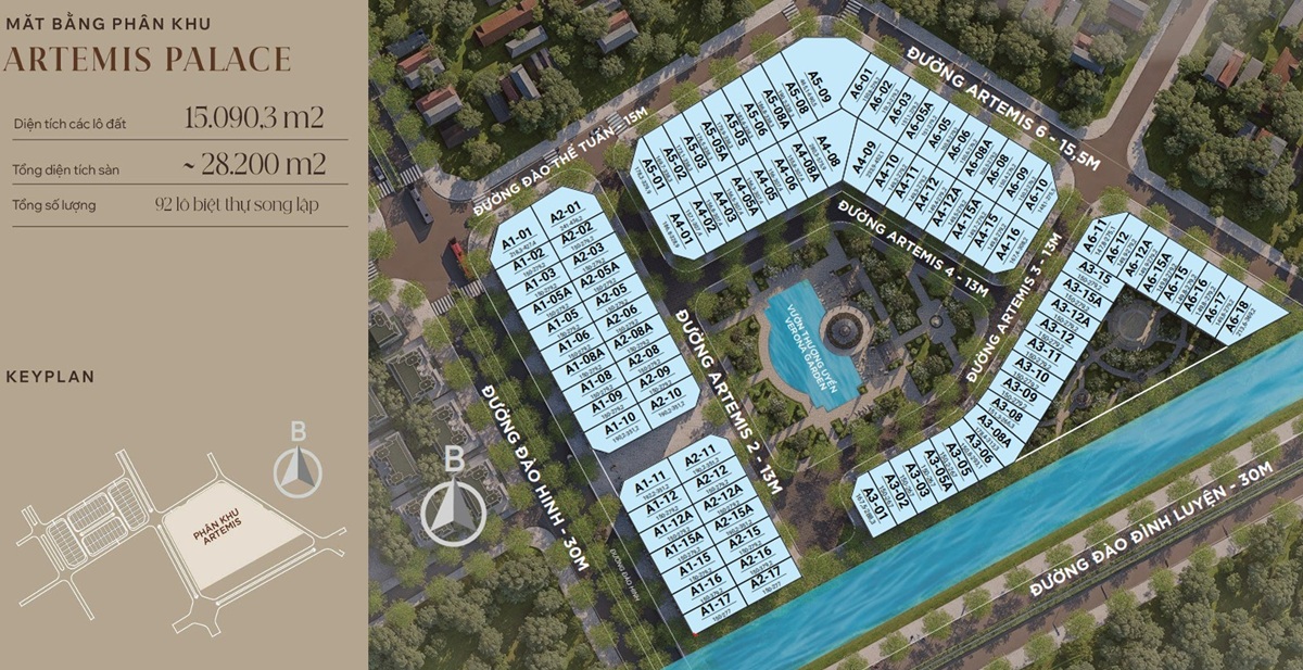 Mặt bằng Artemis Noble Palace Long Biên