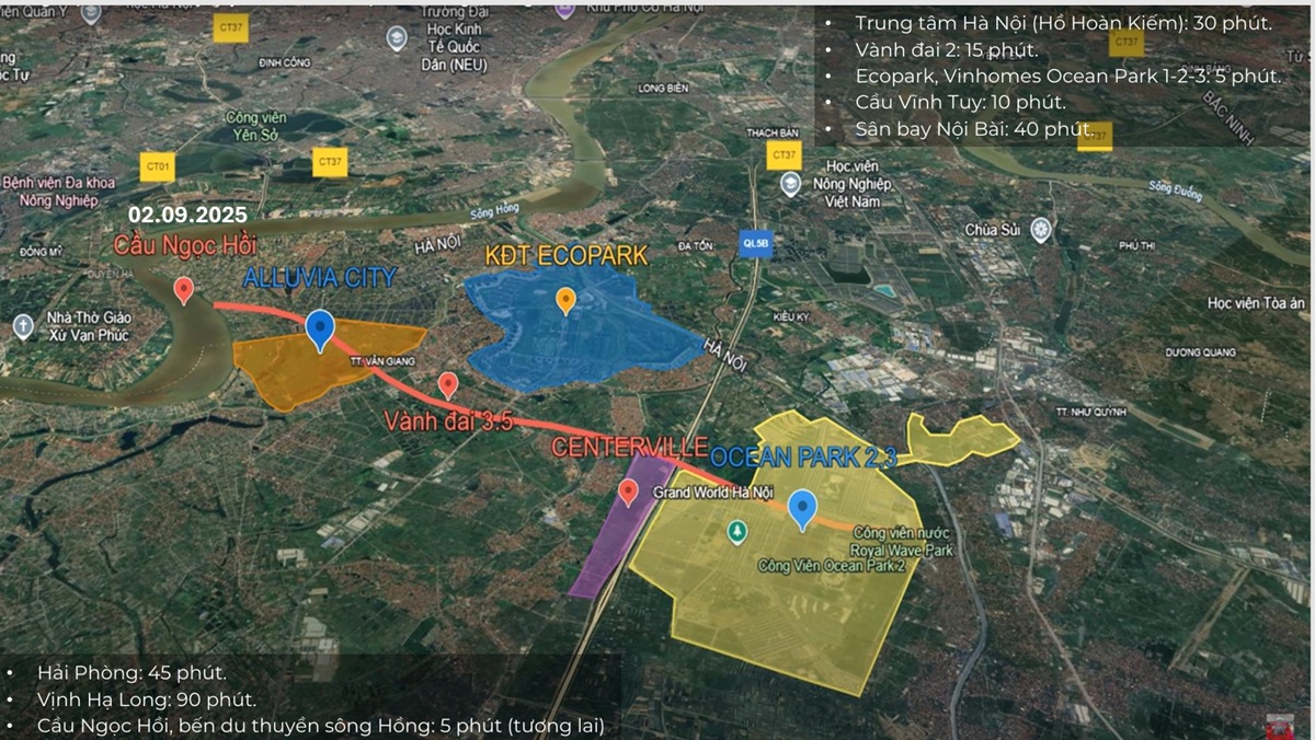 Vị trí Khu đô thị Alluvia City Hưng Yên