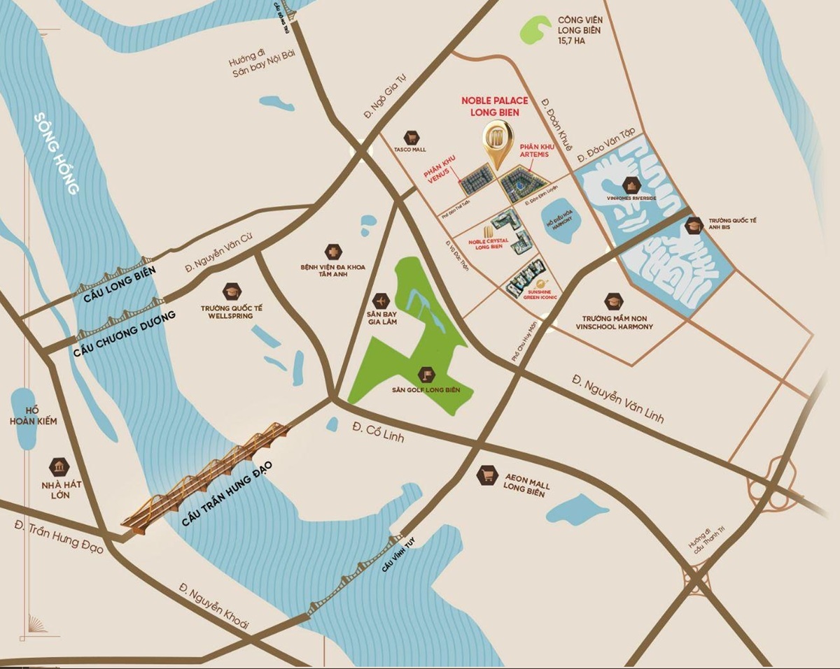 Vị trí Noble Palace Long Biên