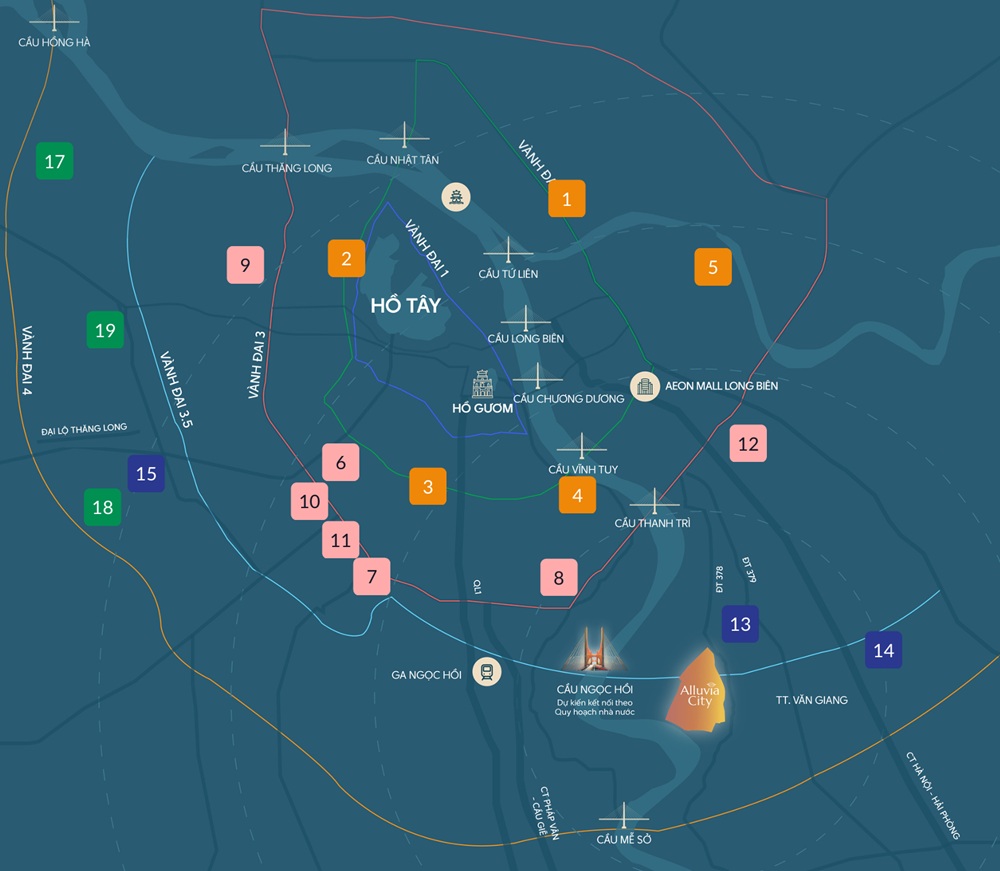 Vị trí biệt thự Alluvia City Xuân Cầu Hưng Yên
