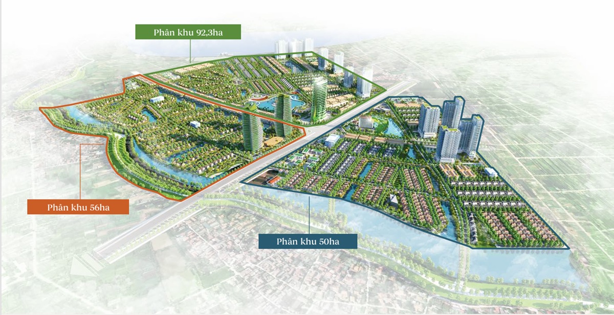 vị trí 3 phân khu Alluvia City Của Xuân Cầu Holdings mở bán
