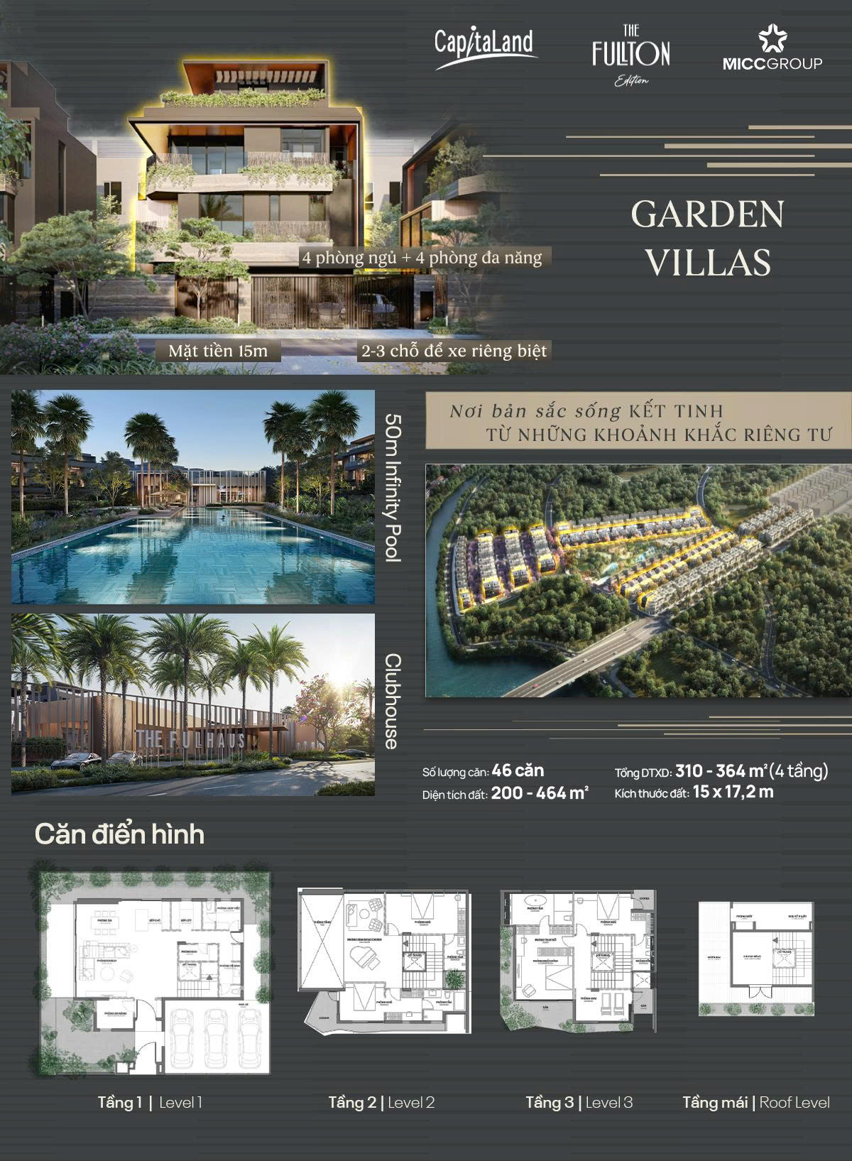 Biệt thự đơn lập Garden Villa The Fullton Edition của CapitaLand Development CLD bán giá tốt