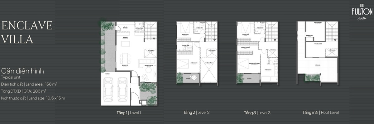 Thiết kế Biệt thự tứ lập Enclave Villa The Fullton Edition của CapitaLand Development CLD