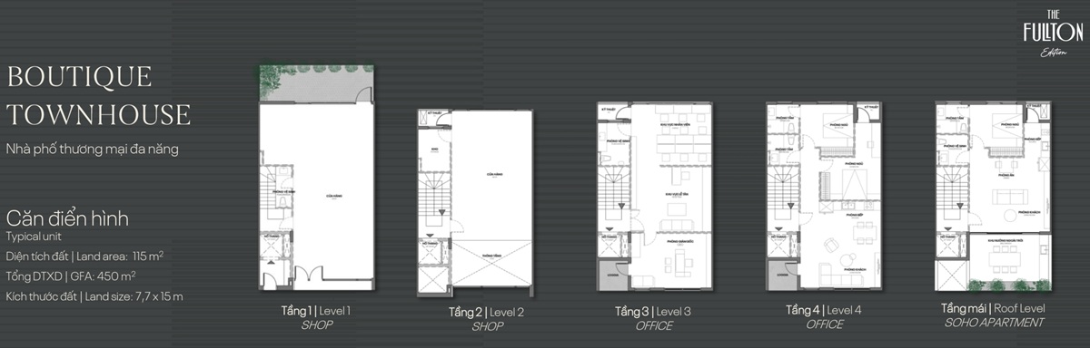 Thiết kế Boutique Townhouse The Fullton Edition của CapitaLand Development CLD