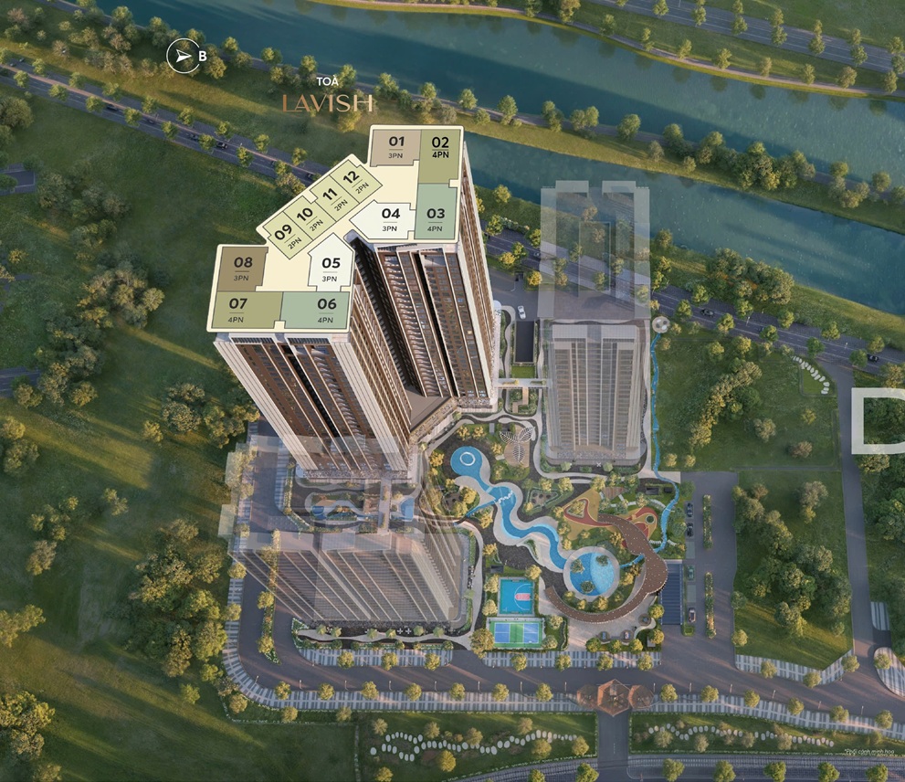 Mặt bằng căn hộ dự án chung cư Greenera Southmark tại 486 Ngọc Hồi, cửa ngõ phía Nam Hà Nội, Chủ đầu tư Tân Hoàng Minh