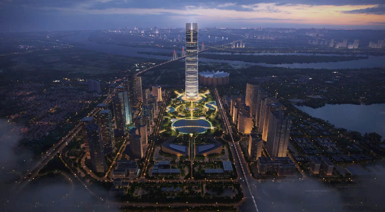 Thành phố thông minh - North Hanoi Smart City (‒ Sumitomo) về đêm