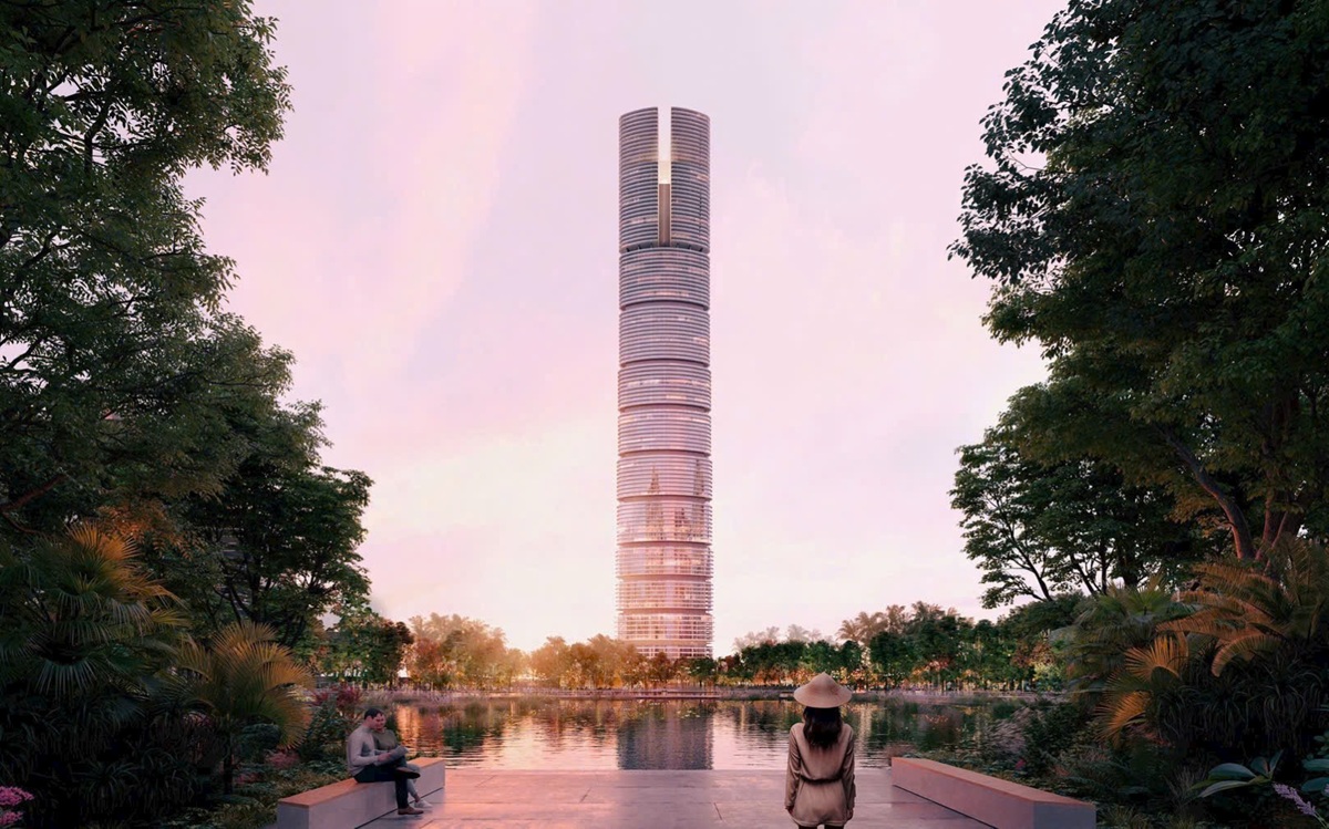 Tháp tài chính 108 tầng Thành phố thông minh - North Hanoi Smart City (BRG ‒ Sumitomo) xây dựng 2025