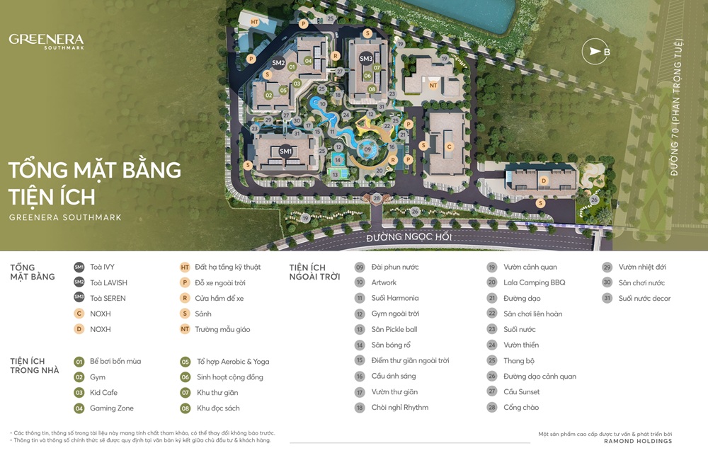 Tiện ích căn hộ dự án chung cư Greenera Southmark tại 486 Ngọc Hồi, cửa ngõ phía Nam Hà Nội, Chủ đầu tư Tân Hoàng Minh