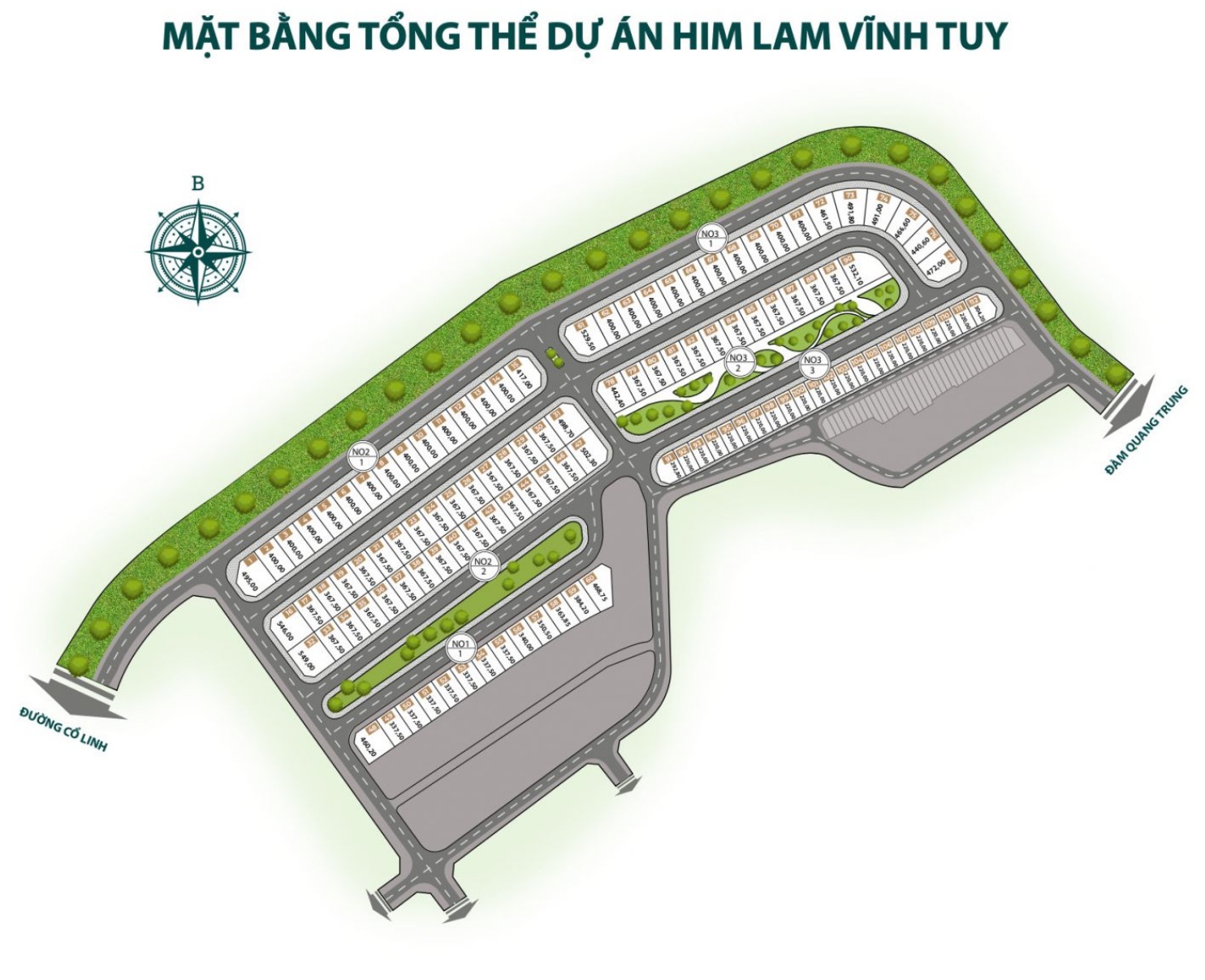 Mặt bằng Mở bán Biệt thự Him Lam Diamond Palace Sân Golf Long Biên