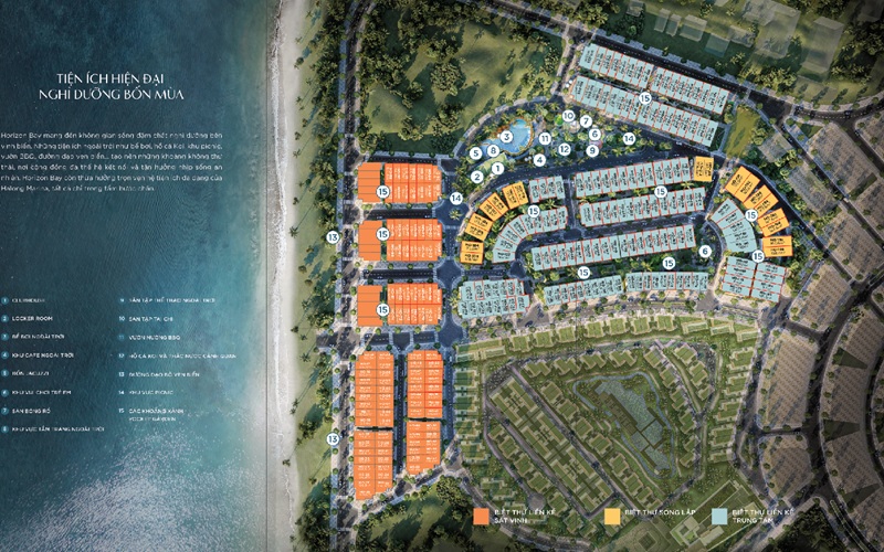 Mặt bằng biệt thự liền kề Horizon bay bán đảo 1, Khu đô thị Halong Marina, phường Bãi Cháy, TP. Hạ Long, Quảng Ninh