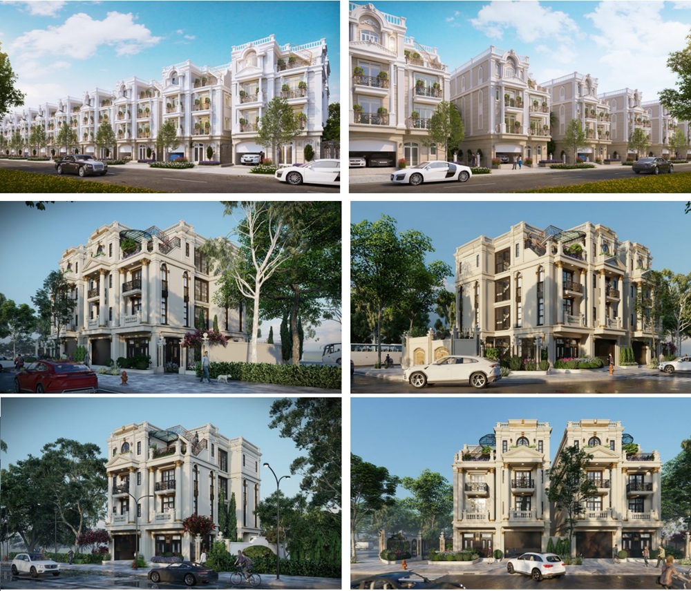 Phối cảnh ngoại thất Mở bán Biệt thự Him Lam Diamond Palace Sân Golf Long Biên