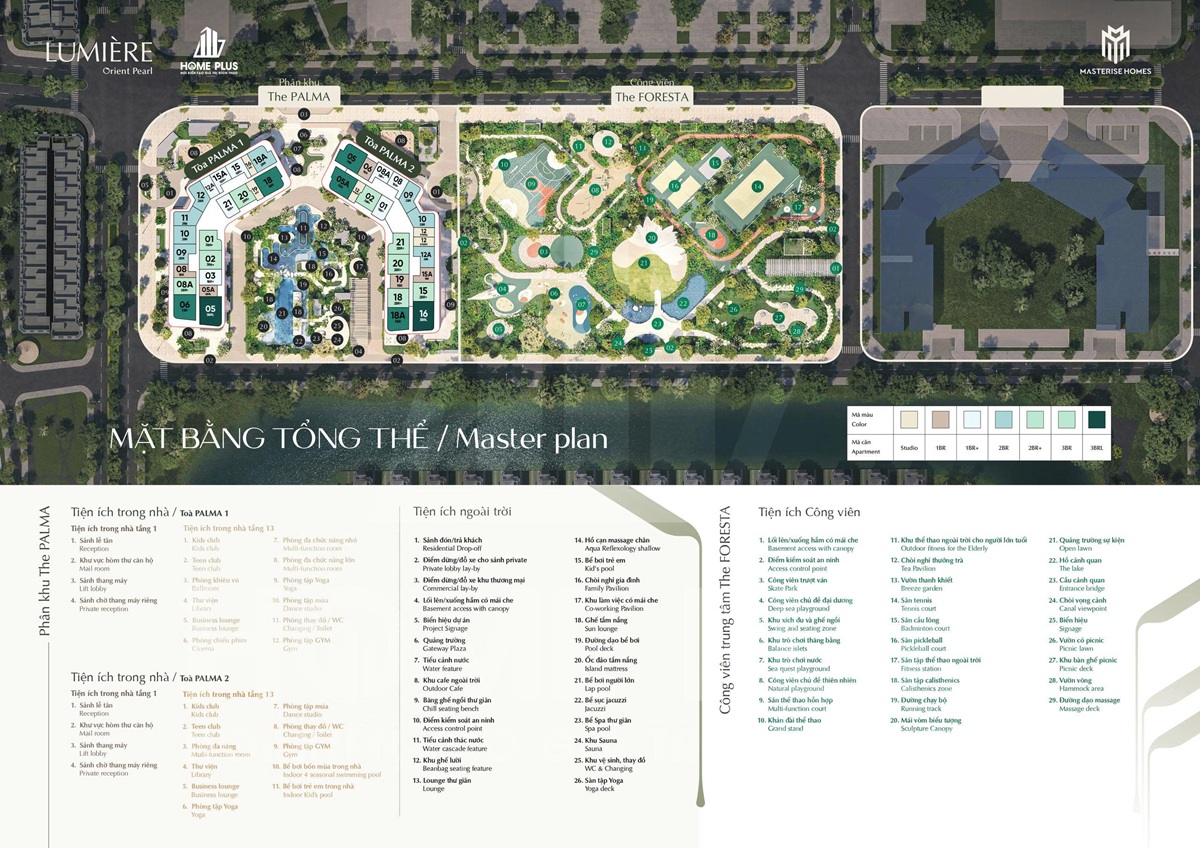 Tiện ích căn hộ chung cư Maseri Lumiere Orient Pearl Vinhomes Ocean Park 1