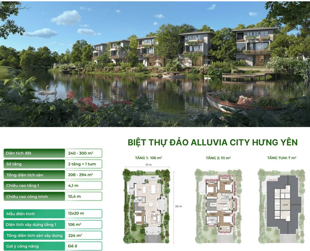 Alluvia City là khu đô thị mới cao cấp quy mô lớn do Tập đoàn Xuân Cầu mở bán biệt thự đảo