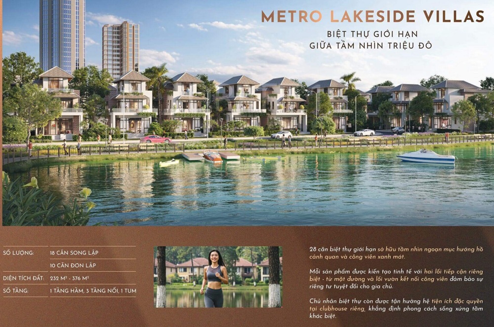 Biệt thự mặt hồ Metro City Hòa Lạc