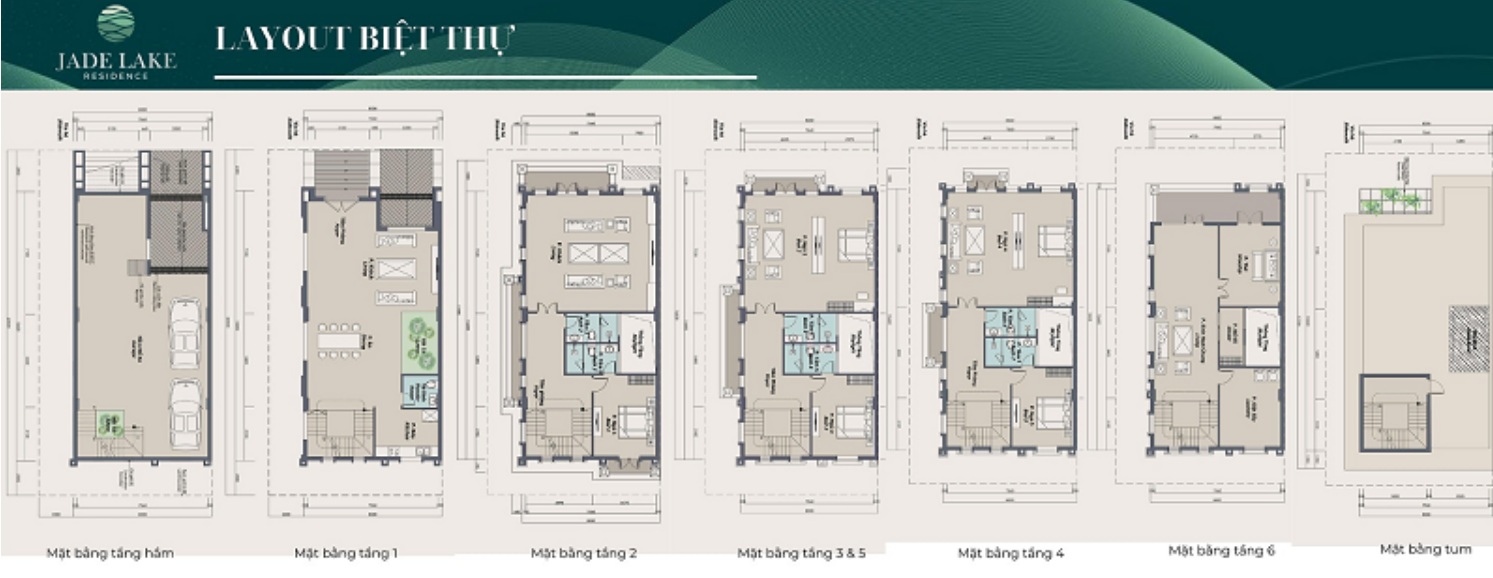 Layout Biệt thự Jade Lake Residence