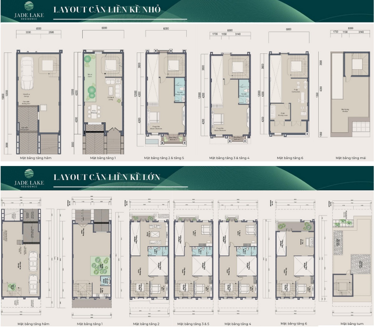 Layout liền kề Jade Lake Residence