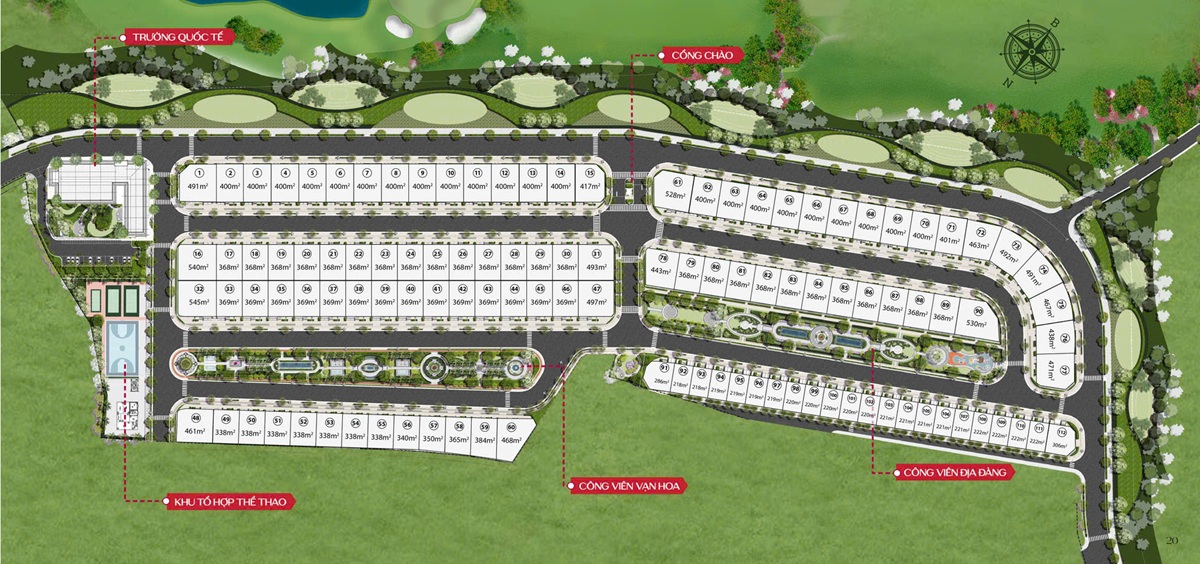 Mặt bằng Biệt thự Long Biên Golf Villas mở bán chính thức giá bán trực tiếp của Chủ đầu tư Him Lam được NewX Estate độc quyền quản lý bán hàng