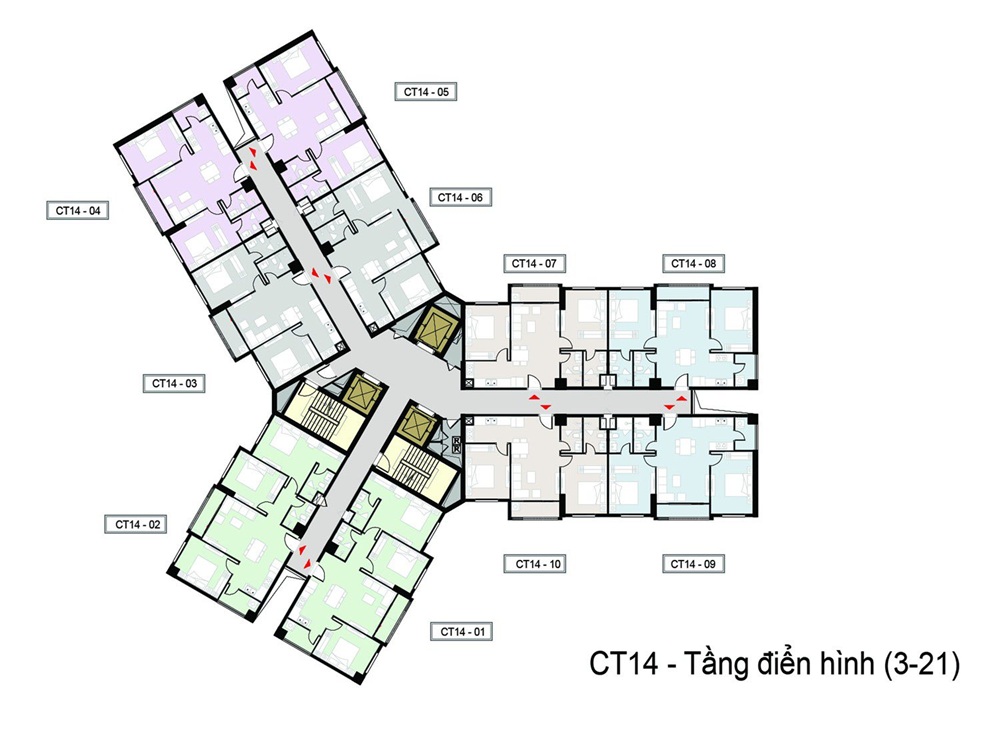 Mặt bằng Mandala Hồng Hà Eco City Tứ Hiệp