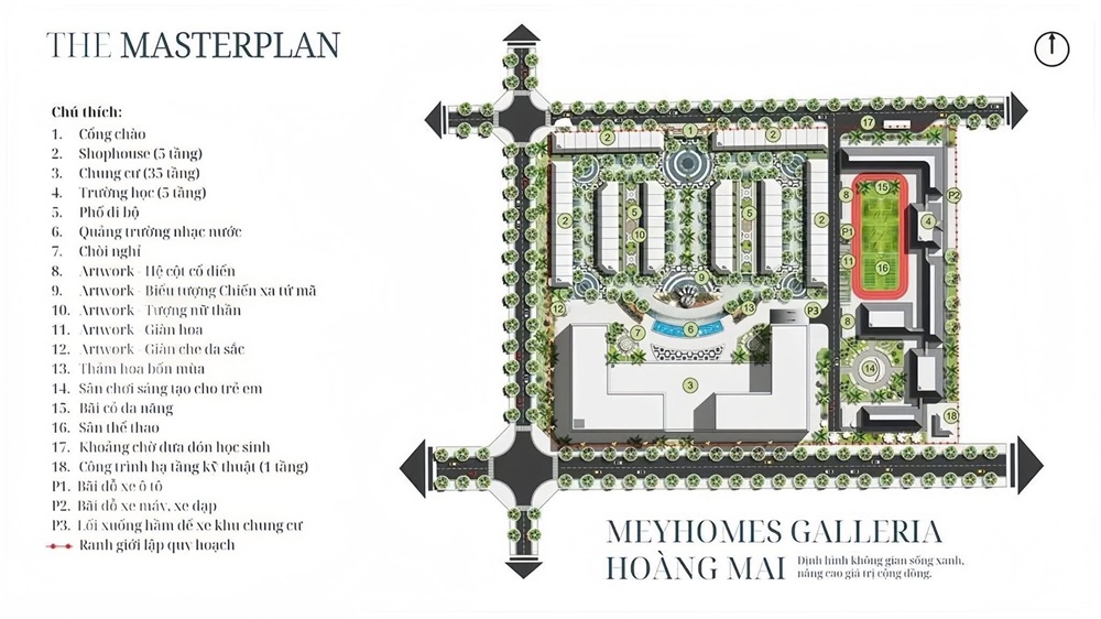 Mặt bằng Meyhomes Galleria Hoàng Mai
