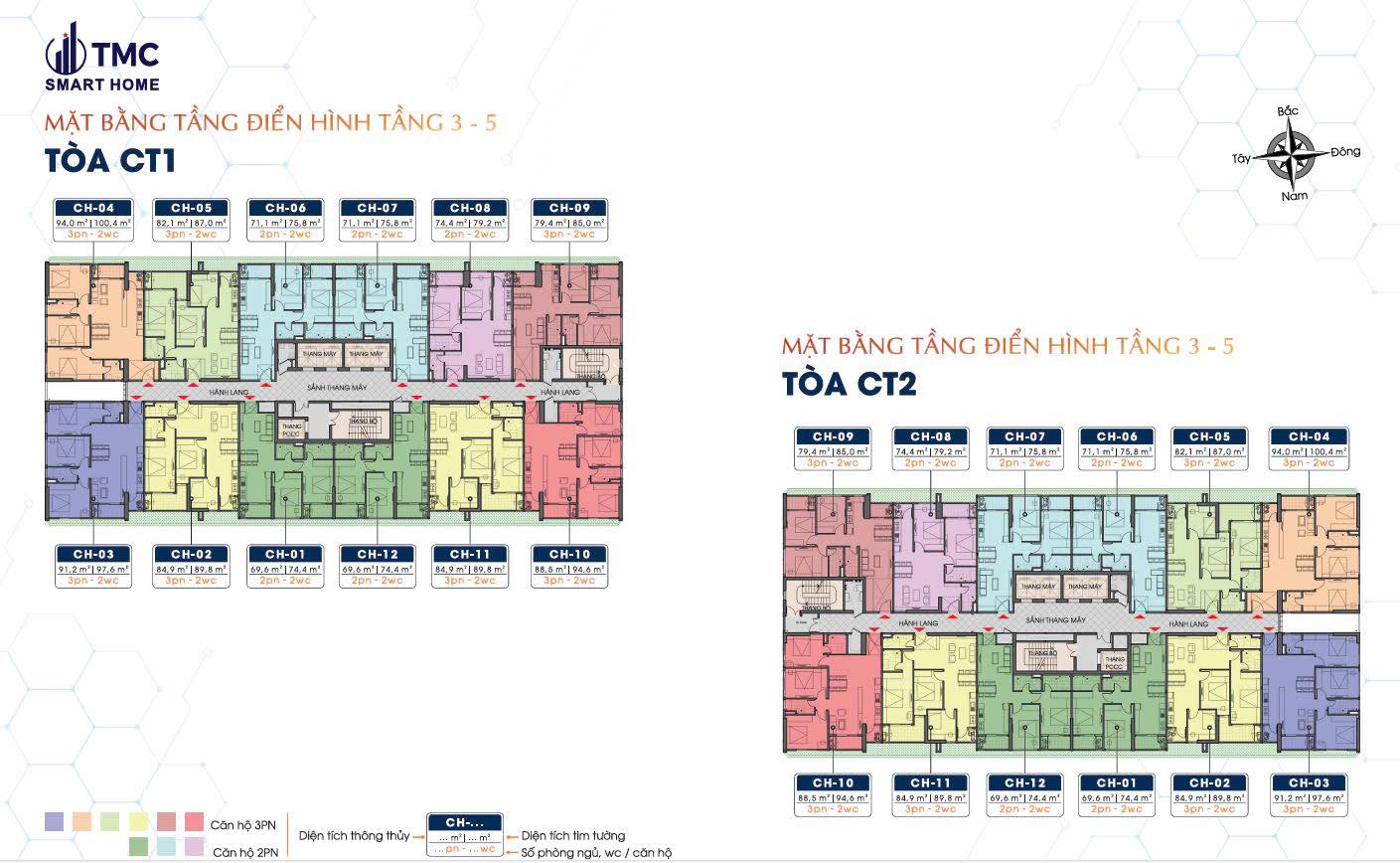 Mặt bằng căn hộ TMC Smart Home