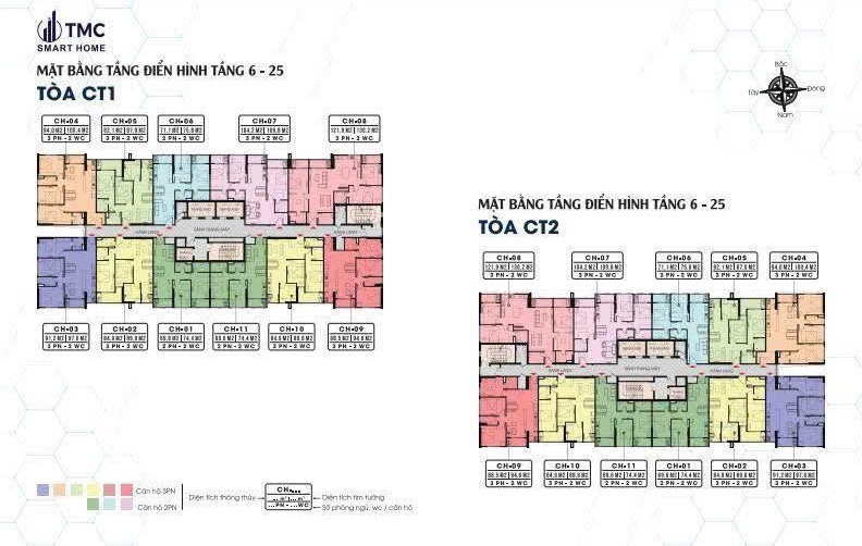Mặt bằng căn hộ chung cư TMC Smart Home