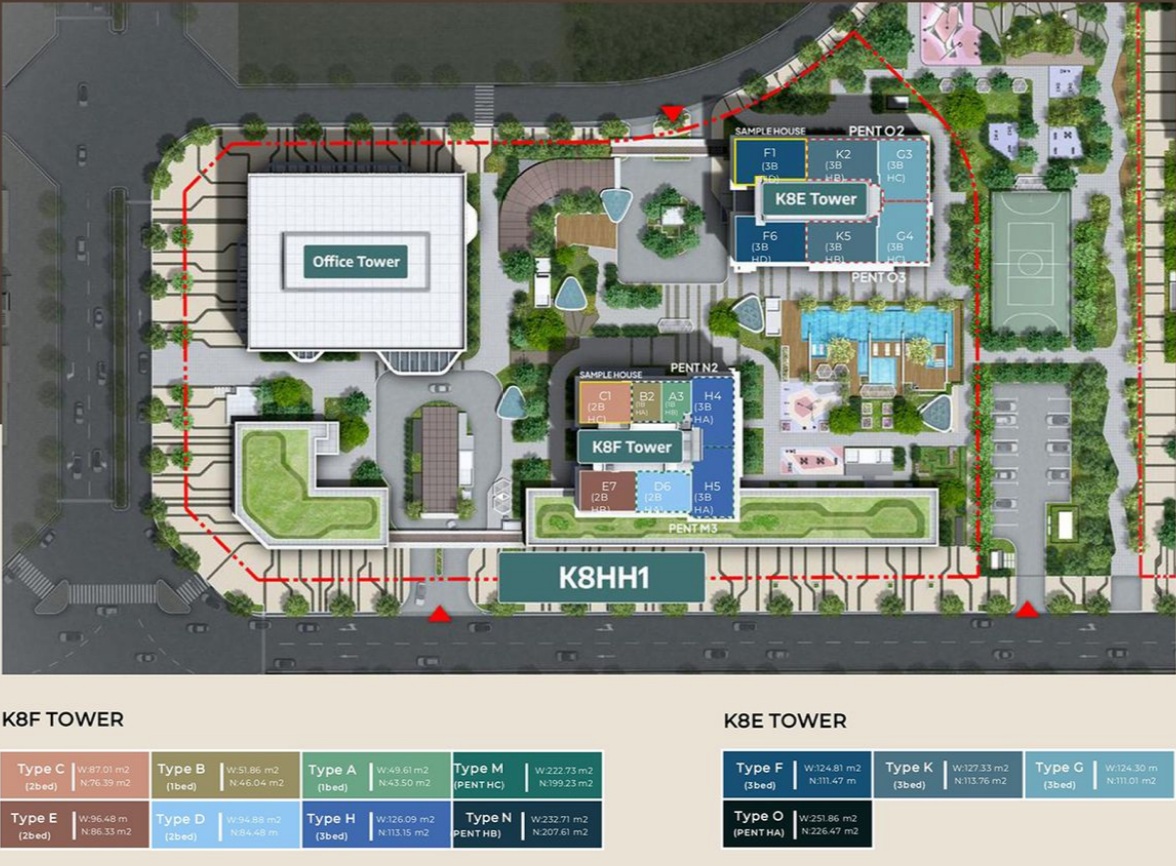 Mặt bằng dự án Căn hộ chung cư The Prime Starlake Tây Hồ Tây Khu đô thị Starlake