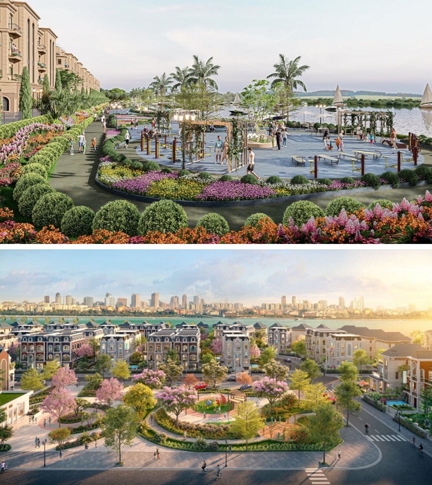 Phối cảnh Phú Thị Riverside mở bán liền kề, biệt thự, shophouse, căn hộ chung cư