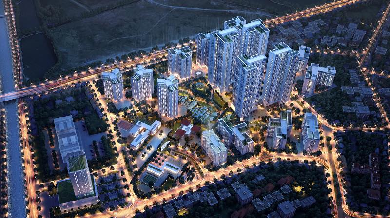 Phối cảnh tổng thể khu đô thị Mandala Hồng Hà Eco City