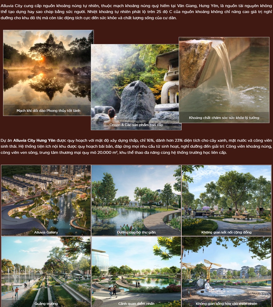 Thành phố khoáng nóng Alluvia City là khu đô thị mới cao cấp quy mô lớn do Tập đoàn Xuân Cầu