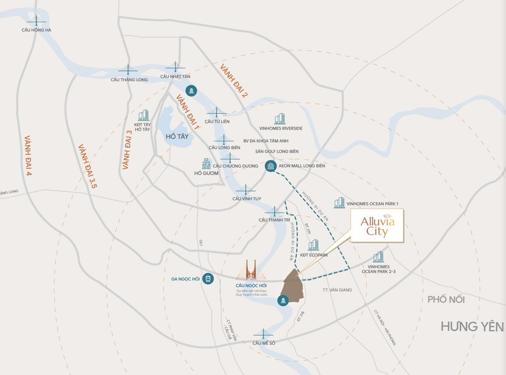 Vị trí Alluvia City Văn Giang Hưng Yên của Chủ đầu tư Xuân Cầu – Tô Dũng em trai Ông Tô Lâm tổng bí tư