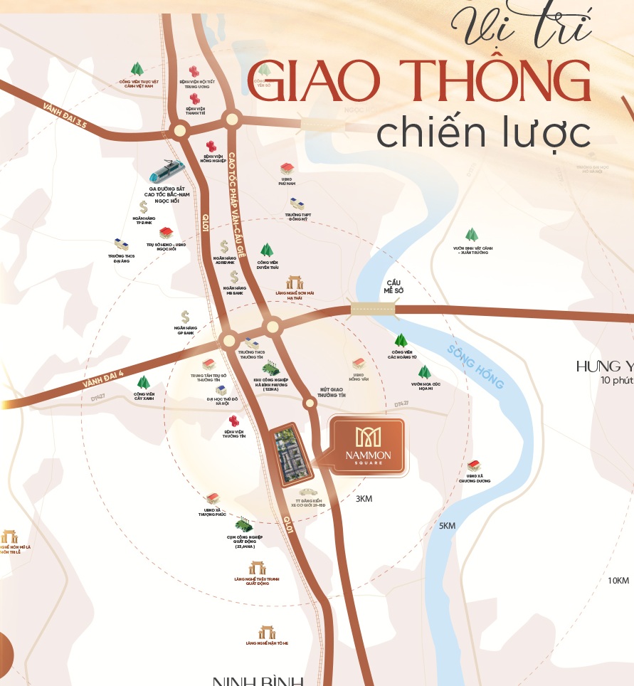 Vị trí Nam Mon Square Thường Tín