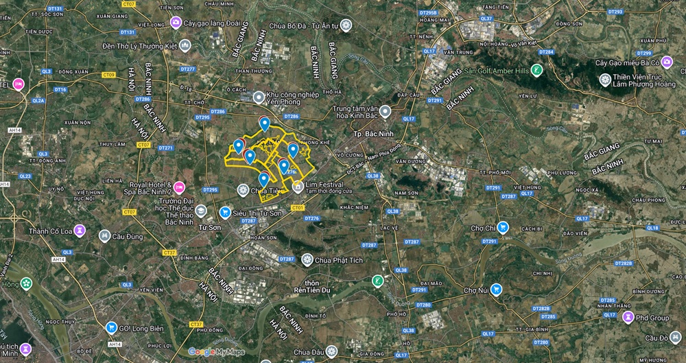 Vị trí Sun Bắc Ninh – biểu tượng đô thị mới của thành phố Bắc Ninh