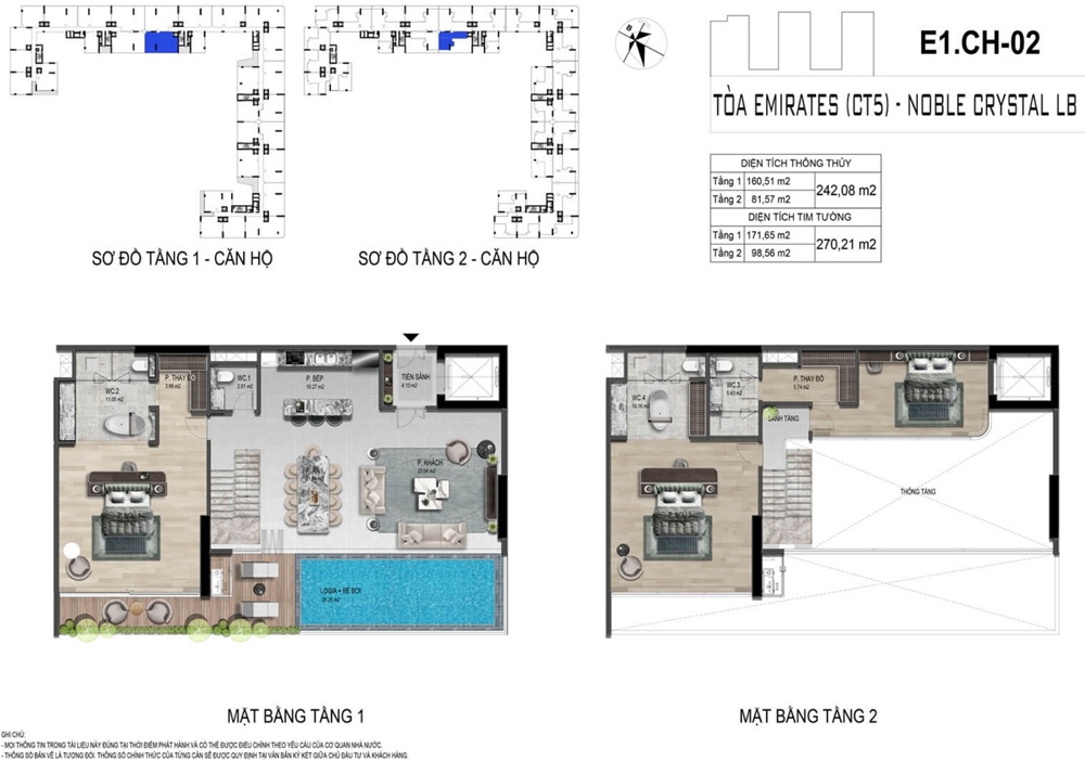 căn hộ 3 phòng ngủ Noble Crystal Long Bien WorldHotels Residences