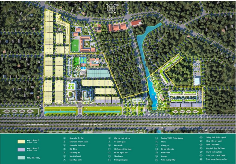 mặt bằng CEOHomes Hana Garden Mê Linh