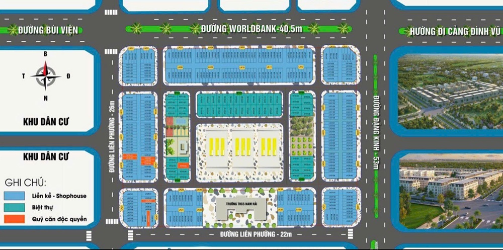 mặt bằng LUMIRA VILLE của Hưng Thịnh Land tại Hải Phòng