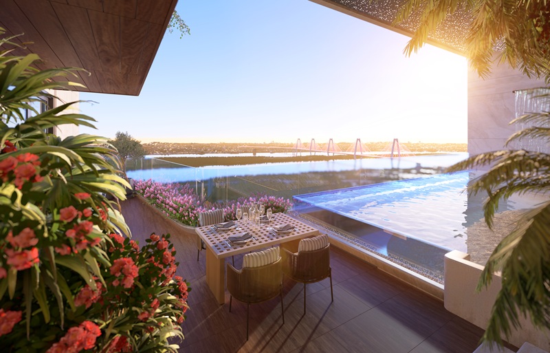 Căn sân vườn view sông