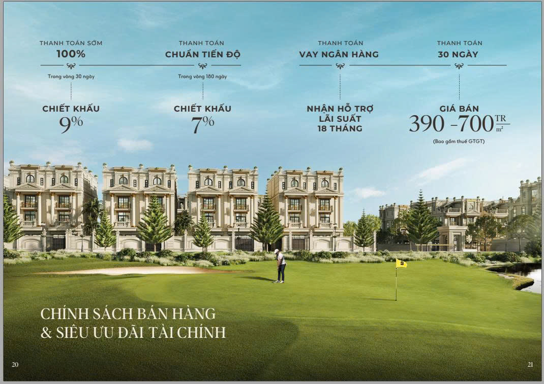 Chính sách bán hàng Dự án Long Biên Golf Villas