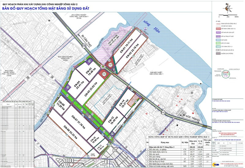 Quy hoạch Khu công nghiệp Sông Hậu 2 nằm trên địa bàn xã Châu Thành và xã Phú Hữu, TP.Cần Thơ