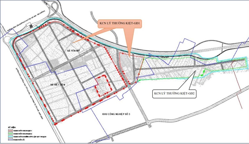 Ranh giới Khu công nghiệp Lý Thường Kiệt – Hưng Yên